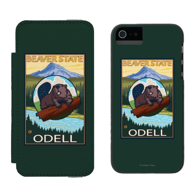 Beaver & Mt. Hood - Odell, Oregon Incipio iPhone Wallet Case (Side by Side)