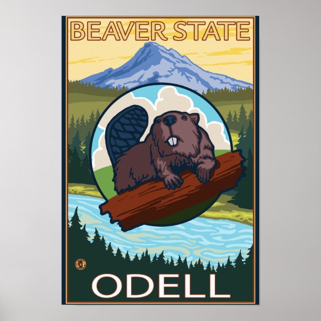 Beaver & Mt. Hood - Odell, Oregon Poster (Front)