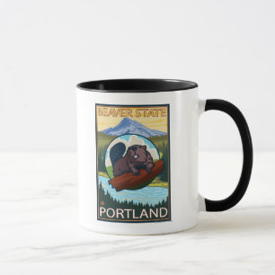 Beaver & Mt. Hood - Portland, Oregon Mug
