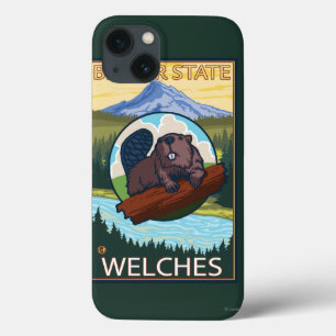 Beaver & Mt. Hood - Welches, Oregon iPhone 13 Case