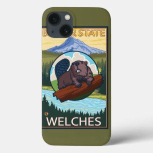 Beaver & Mt. Hood - Welches, Oregon iPhone 13 Case