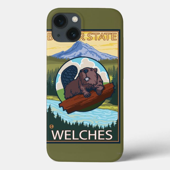 Beaver & Mt. Hood - Welches, Oregon Case-Mate iPhone Case (Back)