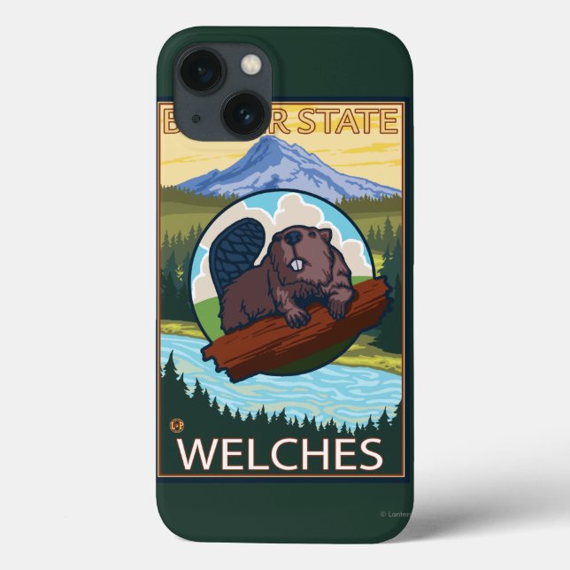 Beaver & Mt. Hood - Welches, Oregon Case-Mate iPhone Case (Back)