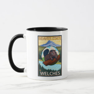 Beaver & Mt. Hood - Welches, Oregon Mug