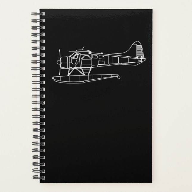 Beaver On Floats Sea Plane Pilot  Front & Back Planner (Front)