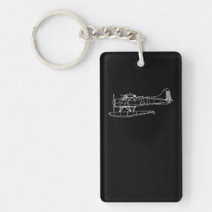 Beaver On Floats Sea Plane Piot Funny Gift Key Ring