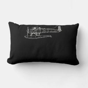 Beaver On Floats Sea Plane Piot Funny Gift Lumbar Cushion