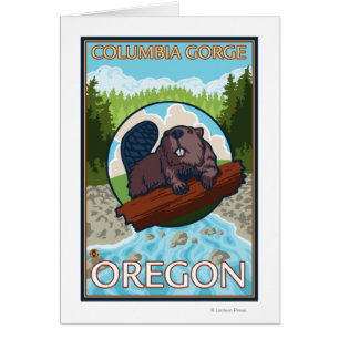 Beaver & River - Columbia Gorge, Oregon