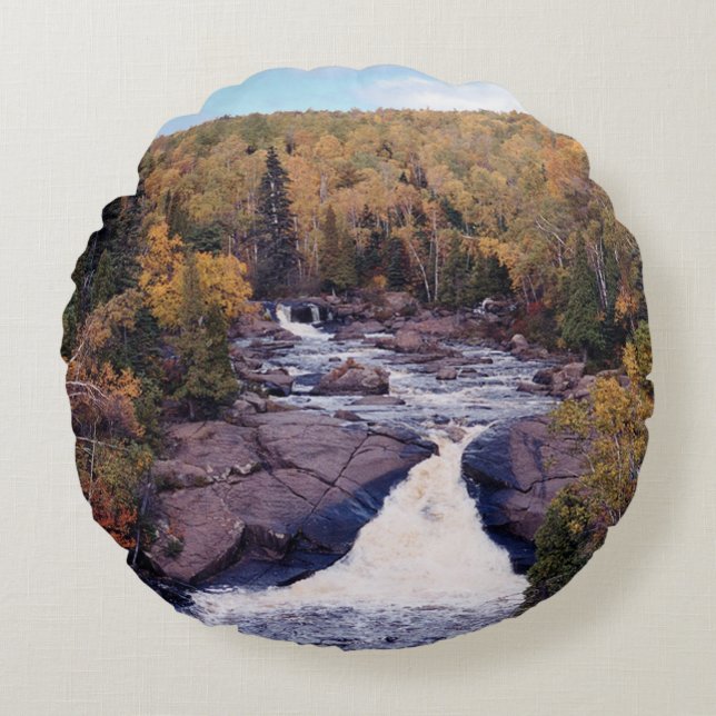 Beaver River Falls round pillow (Front)