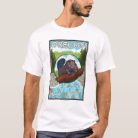 Beaver & RiverCoastVintage Travel Poster