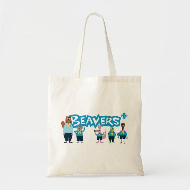 Beaver Scouts White Tote Bag (Front)