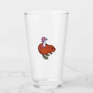 Beaver Shirt Funny Unicorn Beaver Lover Gift T-Shi Glass
