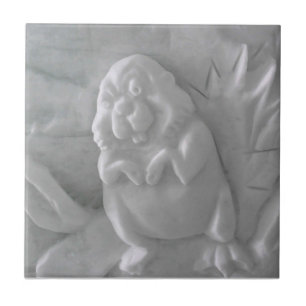 Beaver Snow Sculpture, Hotel de Glace, Quebec Ceramic Tile