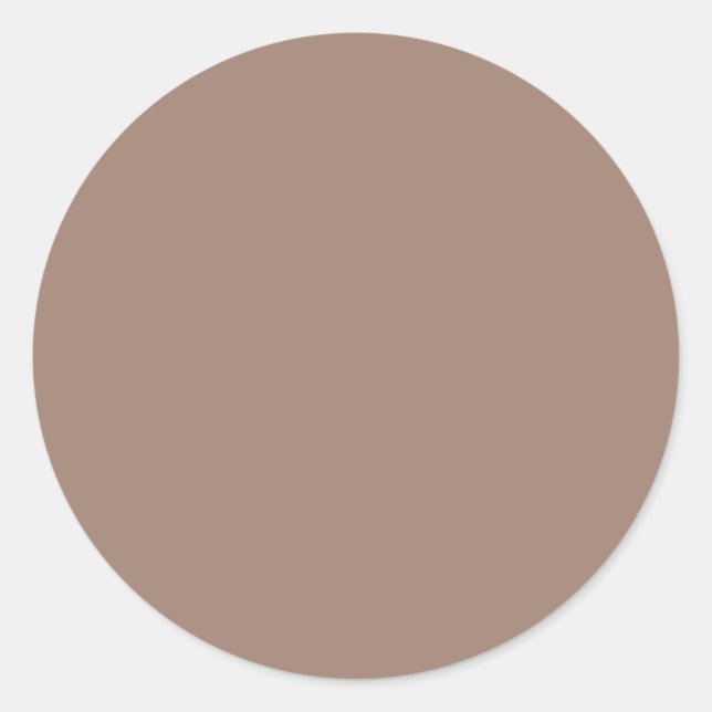 Beaver  (solid colour)  classic round sticker (Front)