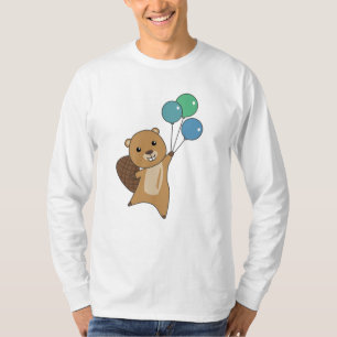 Beaver Sumsi Balloons Funny Animals For Children T-Shirt