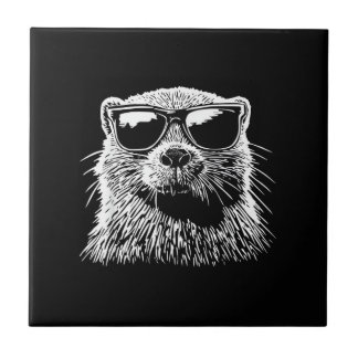 Beaver Sunglasses Ceramic Tile