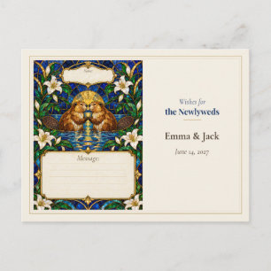 Beaver Wedding Guest Book Wishes Postcard