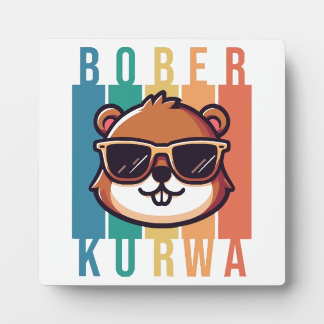  Beaver with Sunglasses Plaque (Front)