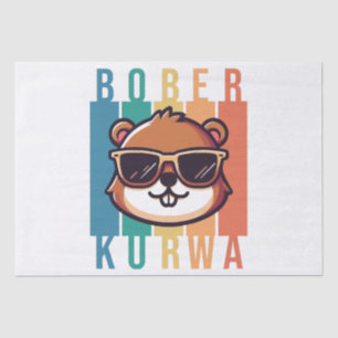 Beaver with Sunglasses Tissue Paper