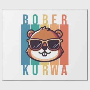 Beaver with Sunglasses Wrapping Paper