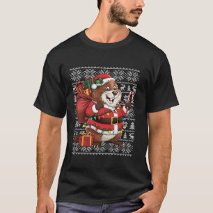 Beaver Xmas Sweater Style Ugly Santa Beaver Christ