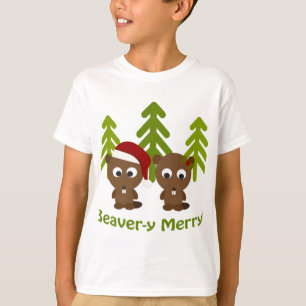 Beaver-y Merrry! Christmas Beavers T-Shirt