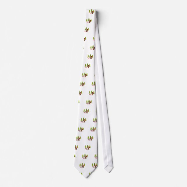 Beaver-y Merry! Christmas Beaver Tie (Front)