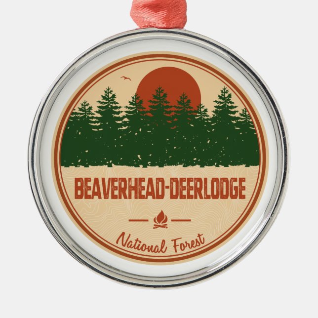 Beaverhead-Deerlodge National Forest Metal Ornament (Front)