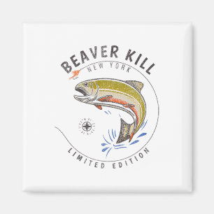 Beaverkill River New York Fly Fishing Souvenir Bea Magnet