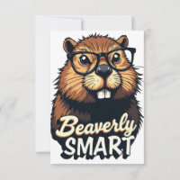 Beaverly Smart – Funny Beaver with Glasses Graphic