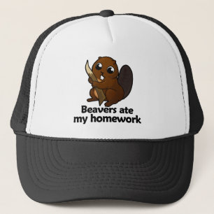 Beavers ate my homework trucker hat