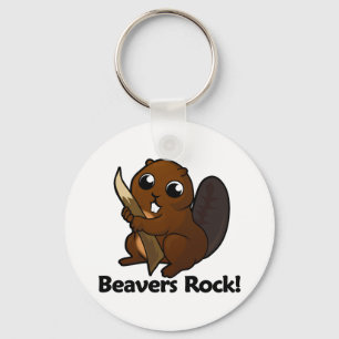 Beavers Rock! Key Ring