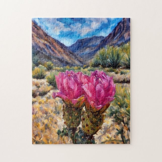 Beavertail Cactus Bloom Black Canyon Jigsaw Puzzle (Vertical)