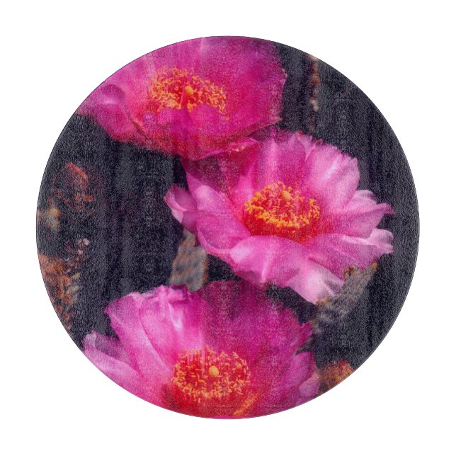 Beavertail Cactus Flowers 2 Cutting Board (Front)