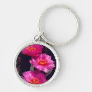 Beavertail Cactus Flowers 2 Key Ring
