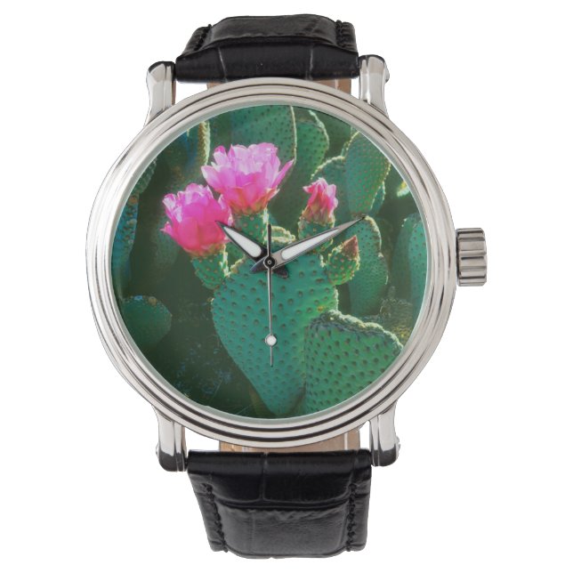 Beavertail Cactus Flowers Watch (Front)