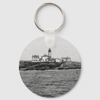 Beavertail Lighthouse 1900 Keychain