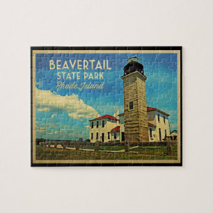Beavertail Lighthouse Rhode Island Jigsaw Puzzle