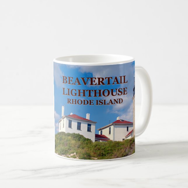 Beavertail Lighthouse, Rhode Island Mug (Front Right)