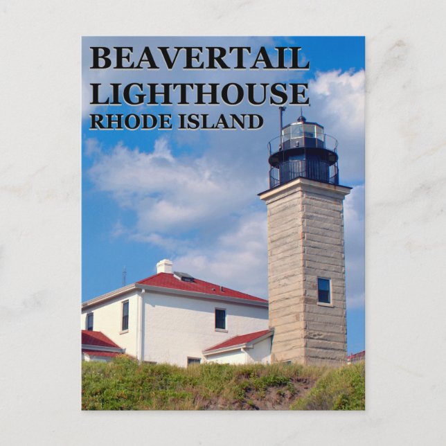 Beavertail Lighthouse, Rhode Island Postcard (Front)