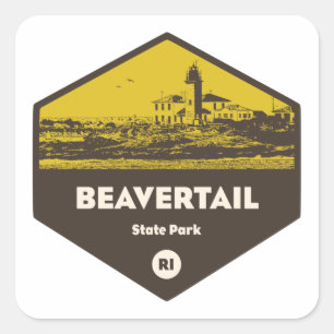 Beavertail State Park Rhode Island Square Sticker
