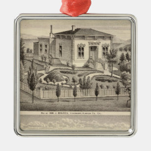 Beazell, English residences, farms Metal Ornament