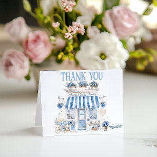 Bebe Cafe Bonjour Bebe Parisian theme Baby Shower Thank You Card