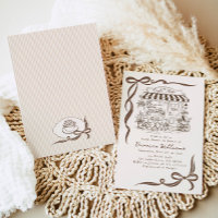 Bebe Cafe Parisian Theme Bow Coffee Baby Shower