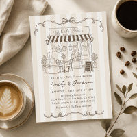 Bebe Cafe Parisian Theme Bow Coffee Baby Shower