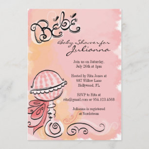Bebe - French Inspiried Baby Shower Invite