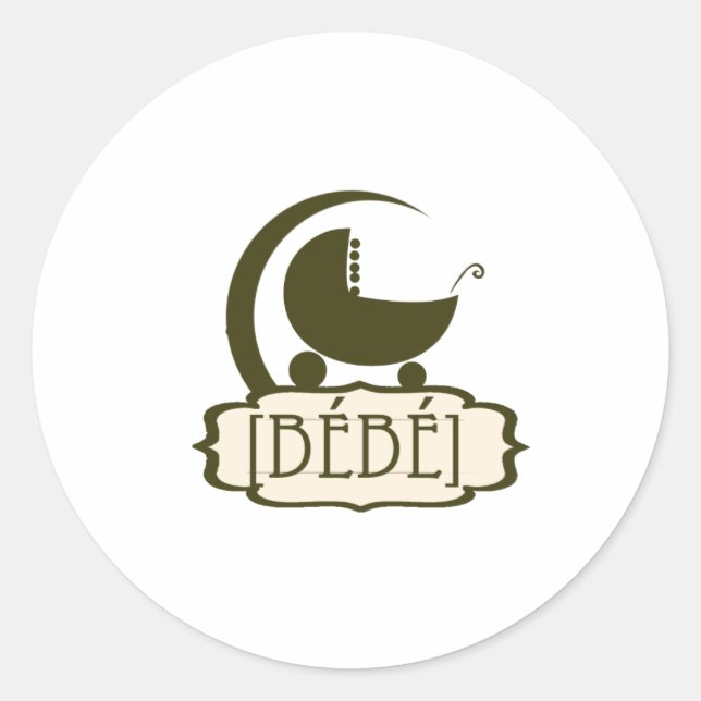Bébé Gifts Classic Round Sticker (Front)