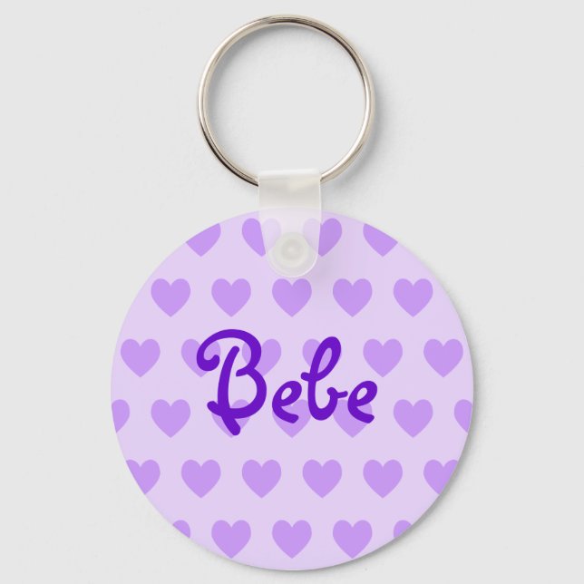 Bebe in Purple Key Ring (Front)