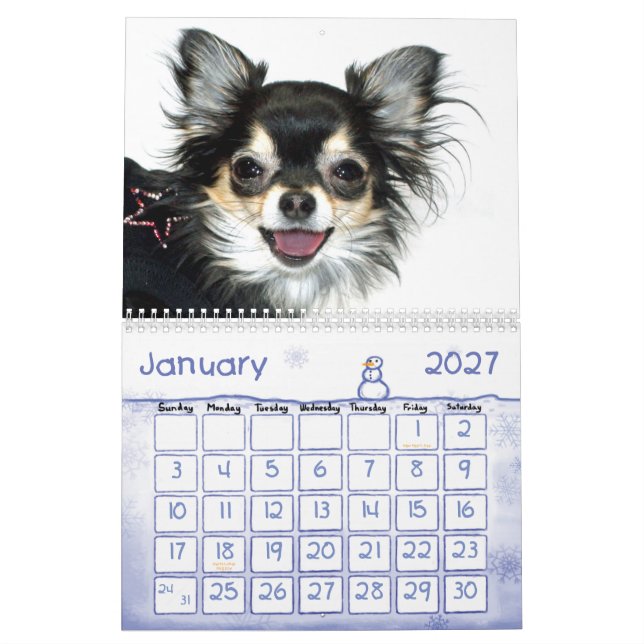 Bebe the Chihuahua 2015 Calendar (Jan 2027)