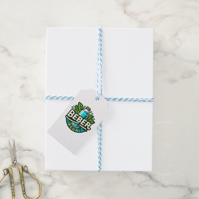 Beber agua gift tags (With Twine)